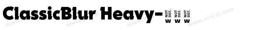 ClassicBlur Heavy字体转换